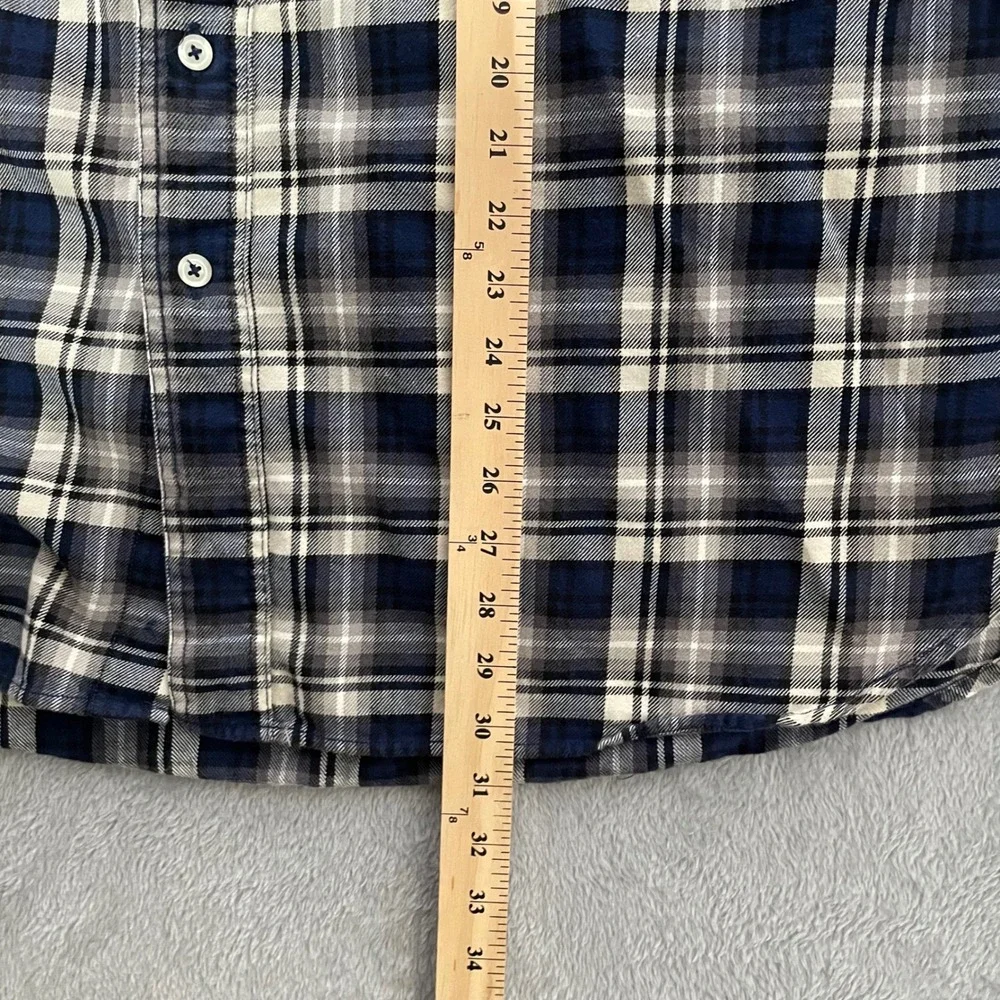 Pendleton Burnside Shirt Mens XXL Blue Plaid Cotton Flannel Button Long Sleeve